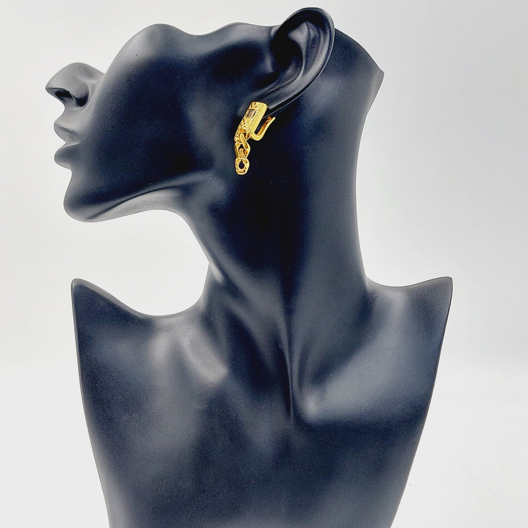 Deluxe Cuban Links Earrings Made of 21K Gold by Saeed Jewelry 