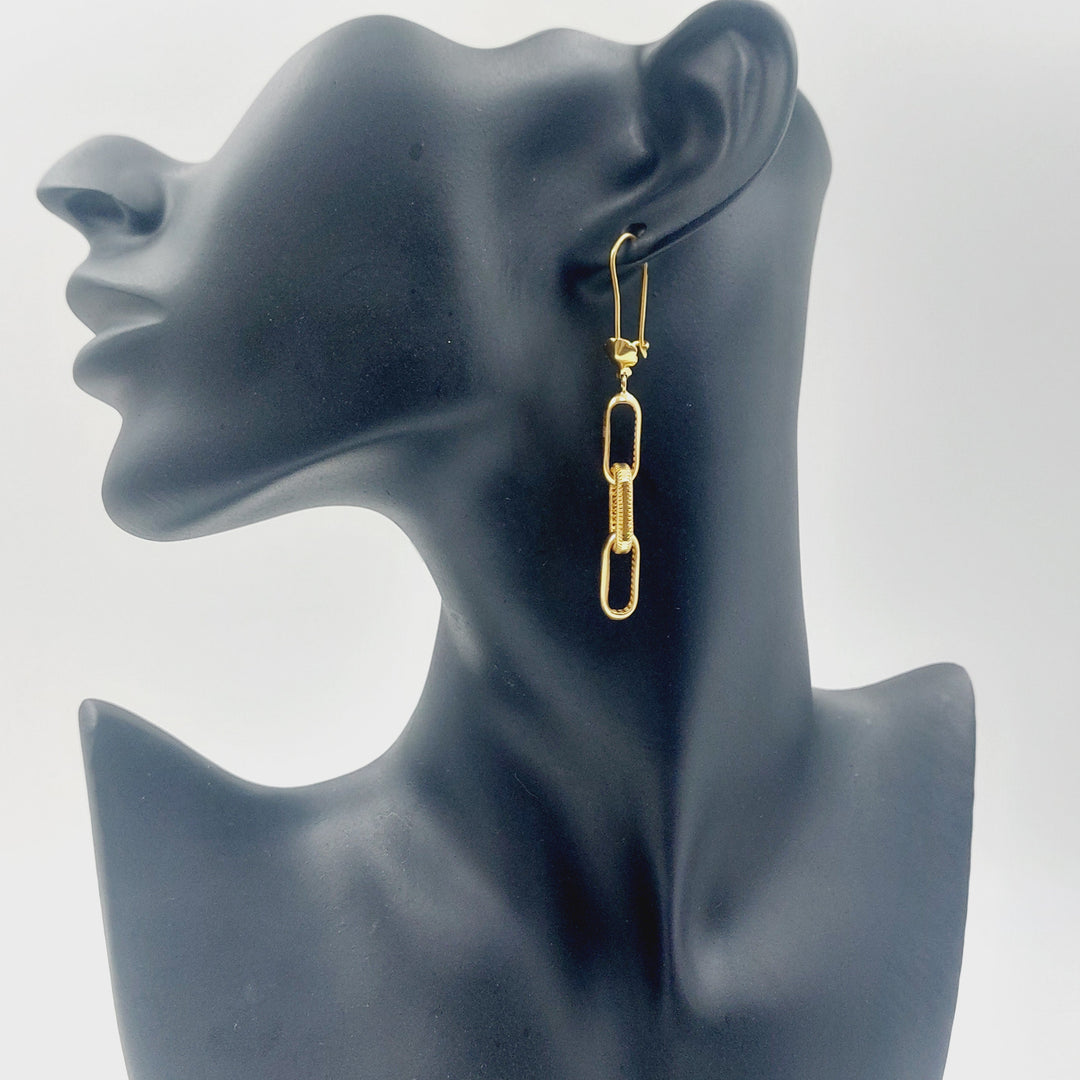 Deluxe Shankle Earrings Made of 21K Gold by Saeed Jewelry 