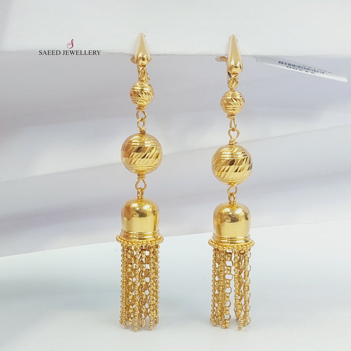 Deluxe Bell Earrings Made of 21K Gold by Saeed Jewelry 