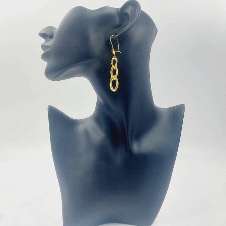 Deluxe Shankle Earrings Made of 21K Gold by Saeed Jewelry 