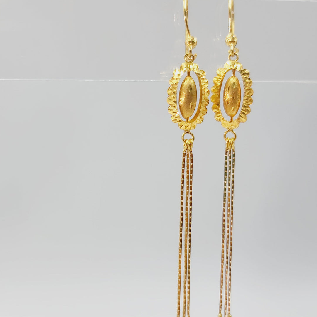 21K حلق اكسترا-مجوهرات الشيخ سعيد-Saeed Jewelry 