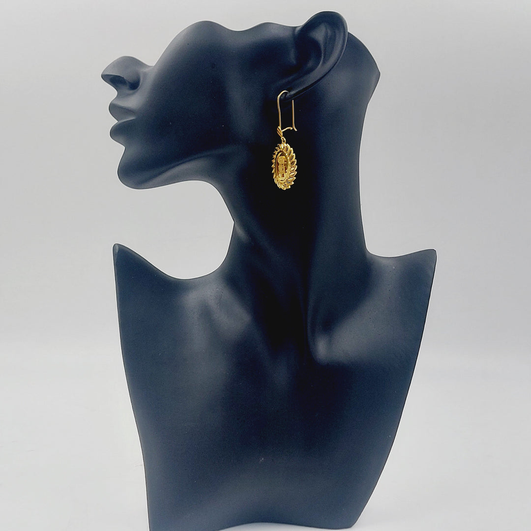 Deluxe Shankle Earrings Made of 21K Gold by Saeed Jewelry 
