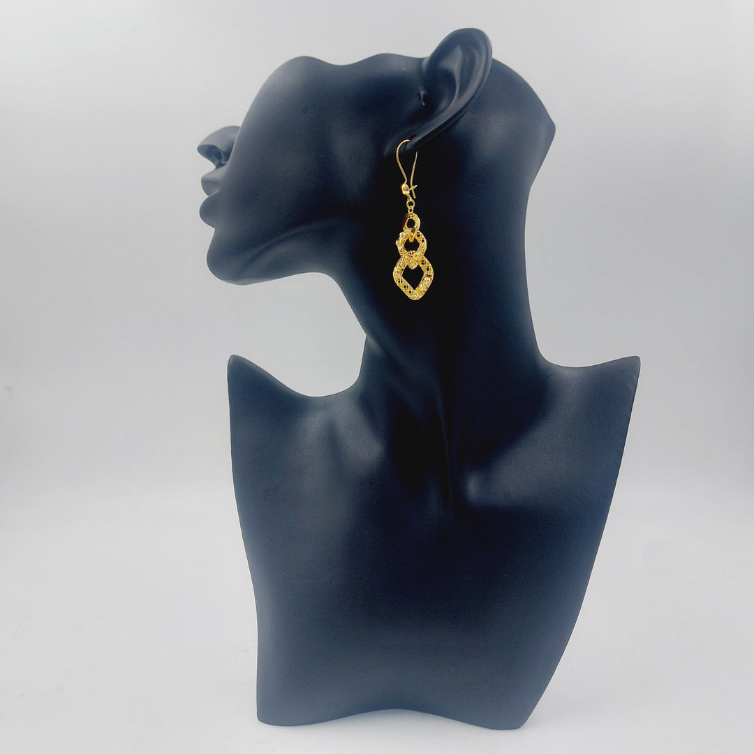 Deluxe Shankle Earrings Made of 21K Gold by Saeed Jewelry 