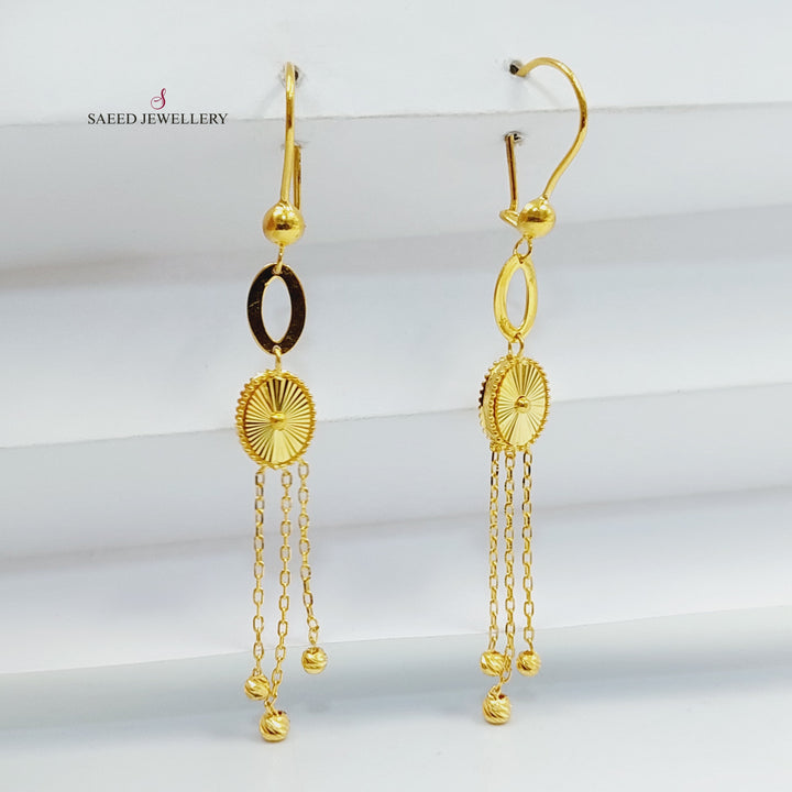 21K Gold Deluxe Earrings by Saeed Jewelry - Image 1