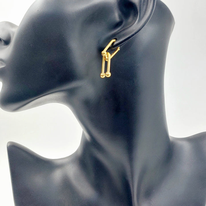 Deluxe Earrings Made of 21K Gold by Saeed Jewelry 