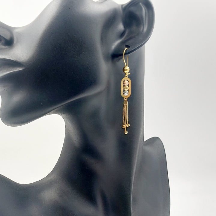 Deluxe Shankle Earrings Made of 21K Gold by Saeed Jewelry 
