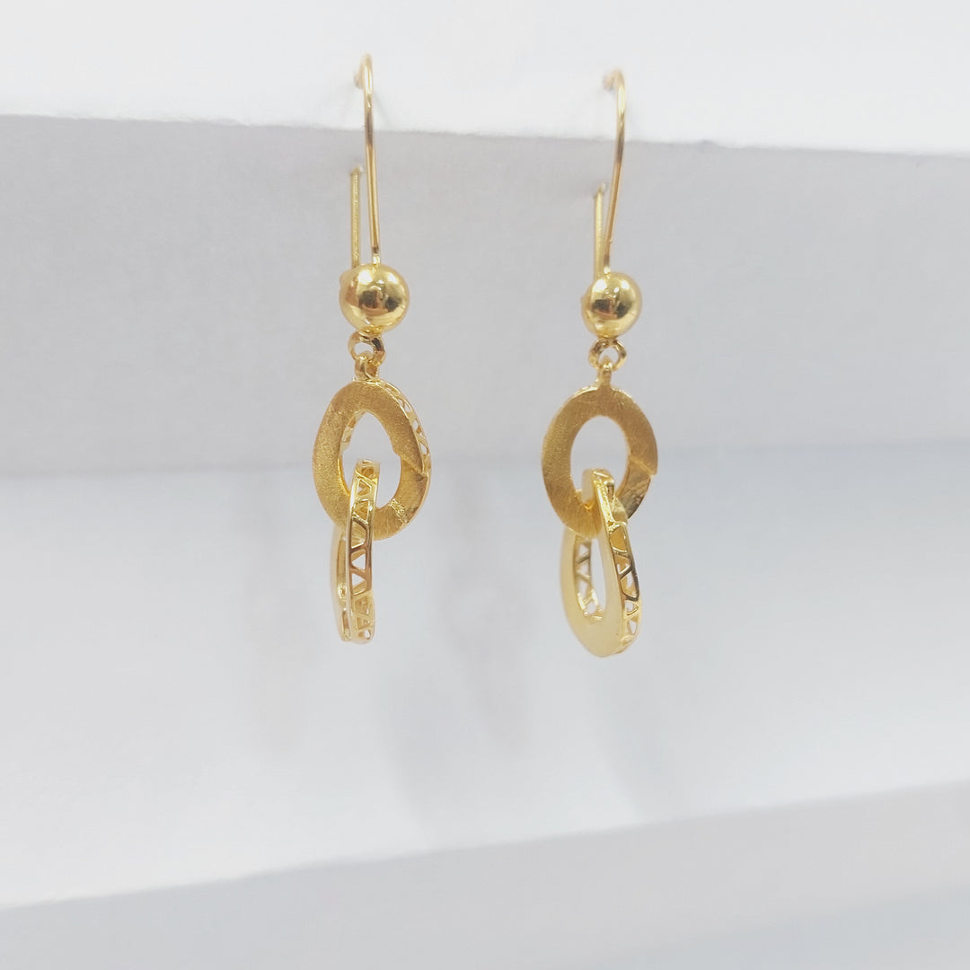 Deluxe Shankle Earrings Made of 21K Gold by Saeed Jewelry 