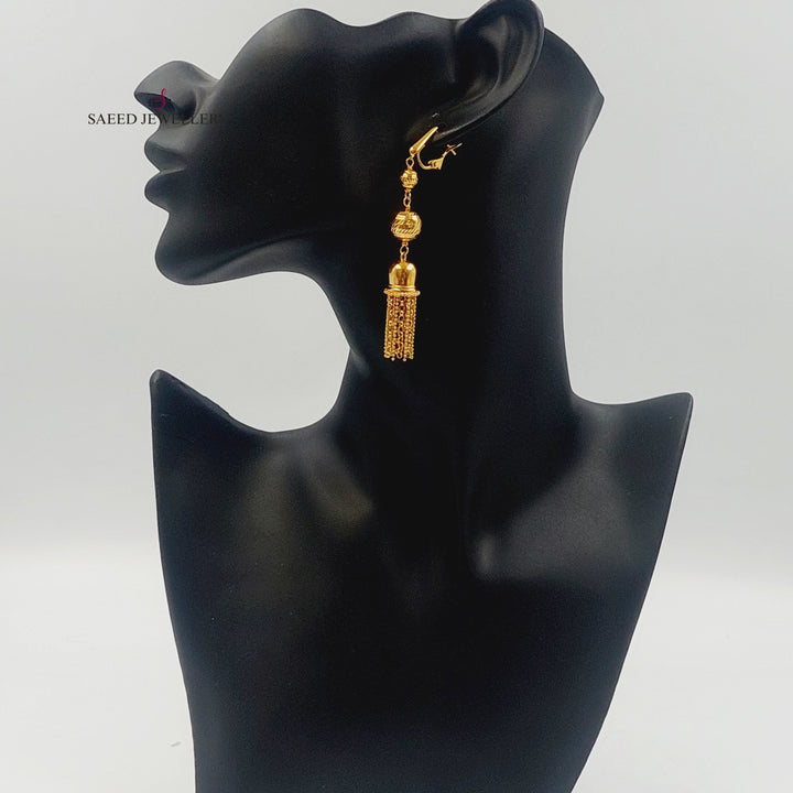 Deluxe Bell Earrings Made of 21K Gold by Saeed Jewelry 
