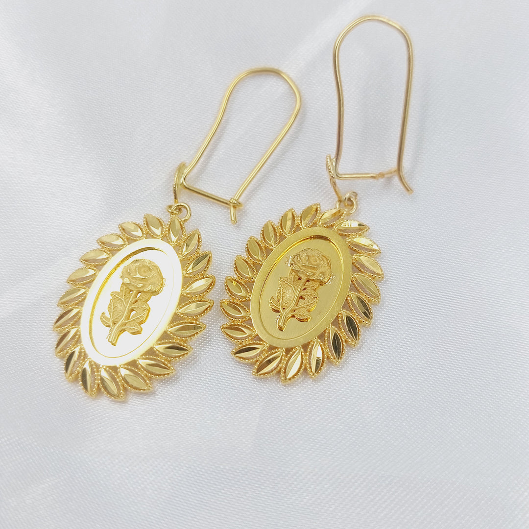 Deluxe Shankle Earrings Made of 21K Gold by Saeed Jewelry 