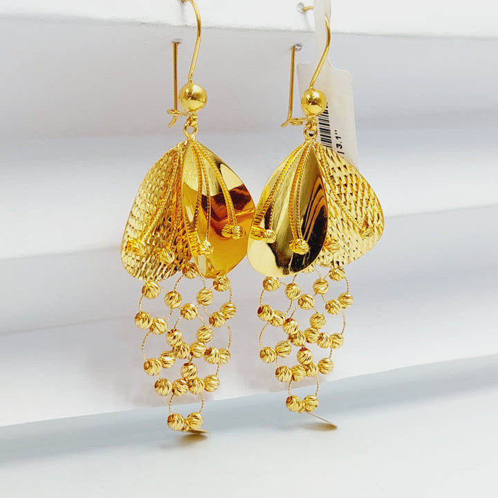 Deluxe Turkish Earrings Made of 21K Gold by Saeed Jewelry 