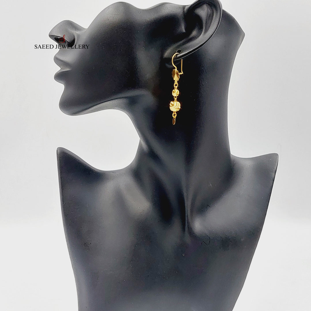 21K Gold Deluxe Balls Earrings by Saeed Jewelry - Image 4