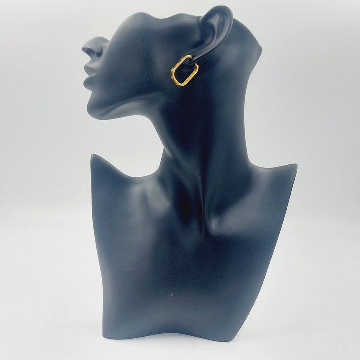 Deluxe Hoop Earrings Made of 21K Gold by Saeed Jewelry 