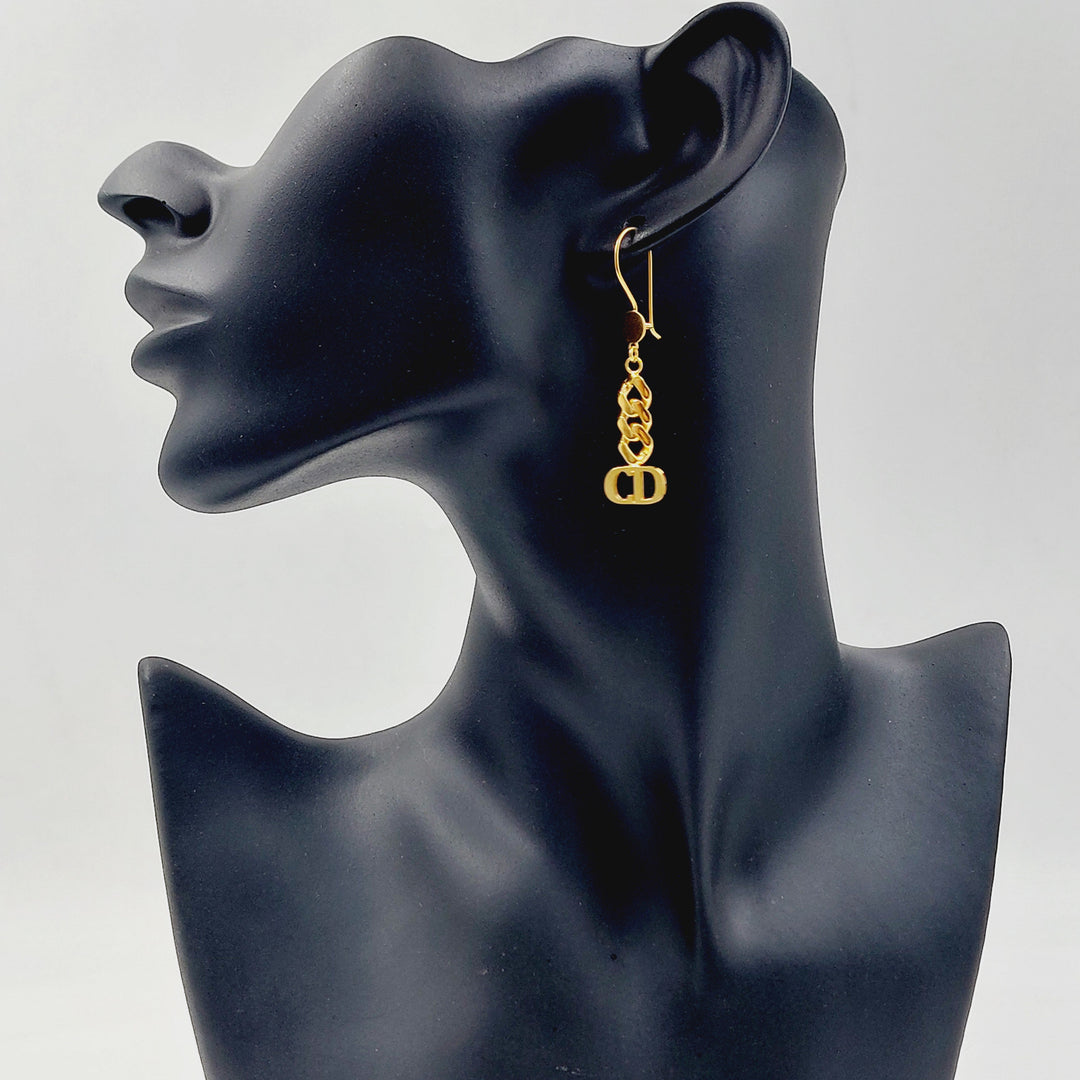 Deluxe Cuban Links Earrings Made of 21K Gold by Saeed Jewelry 