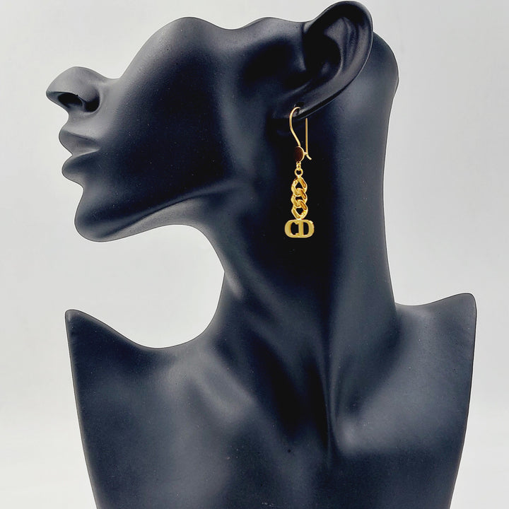 Deluxe Cuban Links Earrings Made of 21K Gold by Saeed Jewelry 