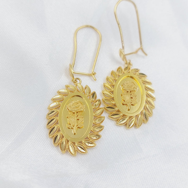 Deluxe Shankle Earrings Made of 21K Gold by Saeed Jewelry 