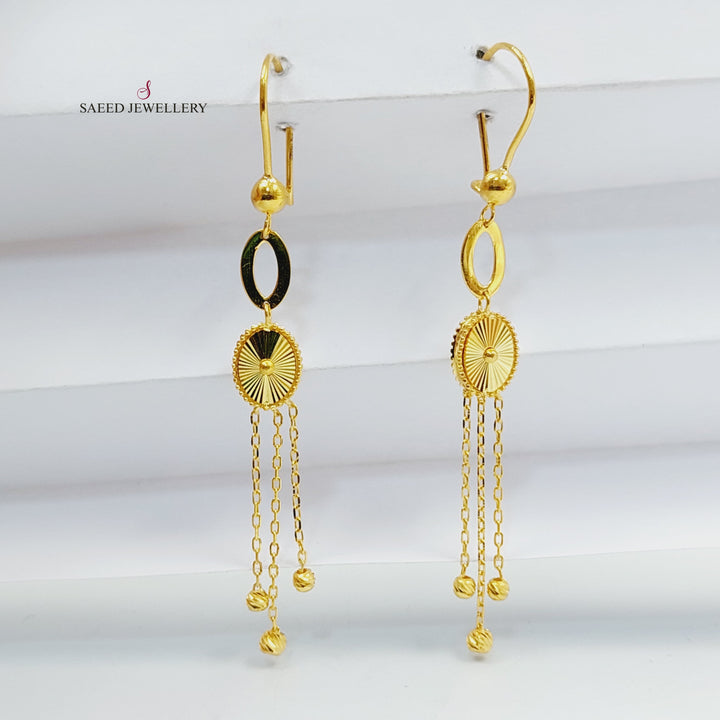 21K Gold Deluxe Earrings by Saeed Jewelry - Image 4