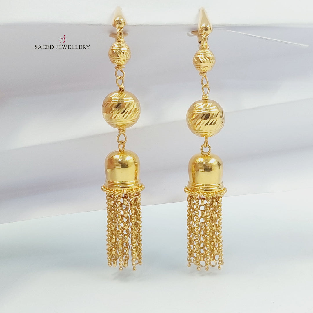 Deluxe Bell Earrings Made of 21K Gold by Saeed Jewelry 
