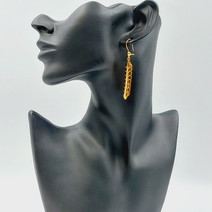 Deluxe Snake Earrings Made of 21K Gold by Saeed Jewelry 