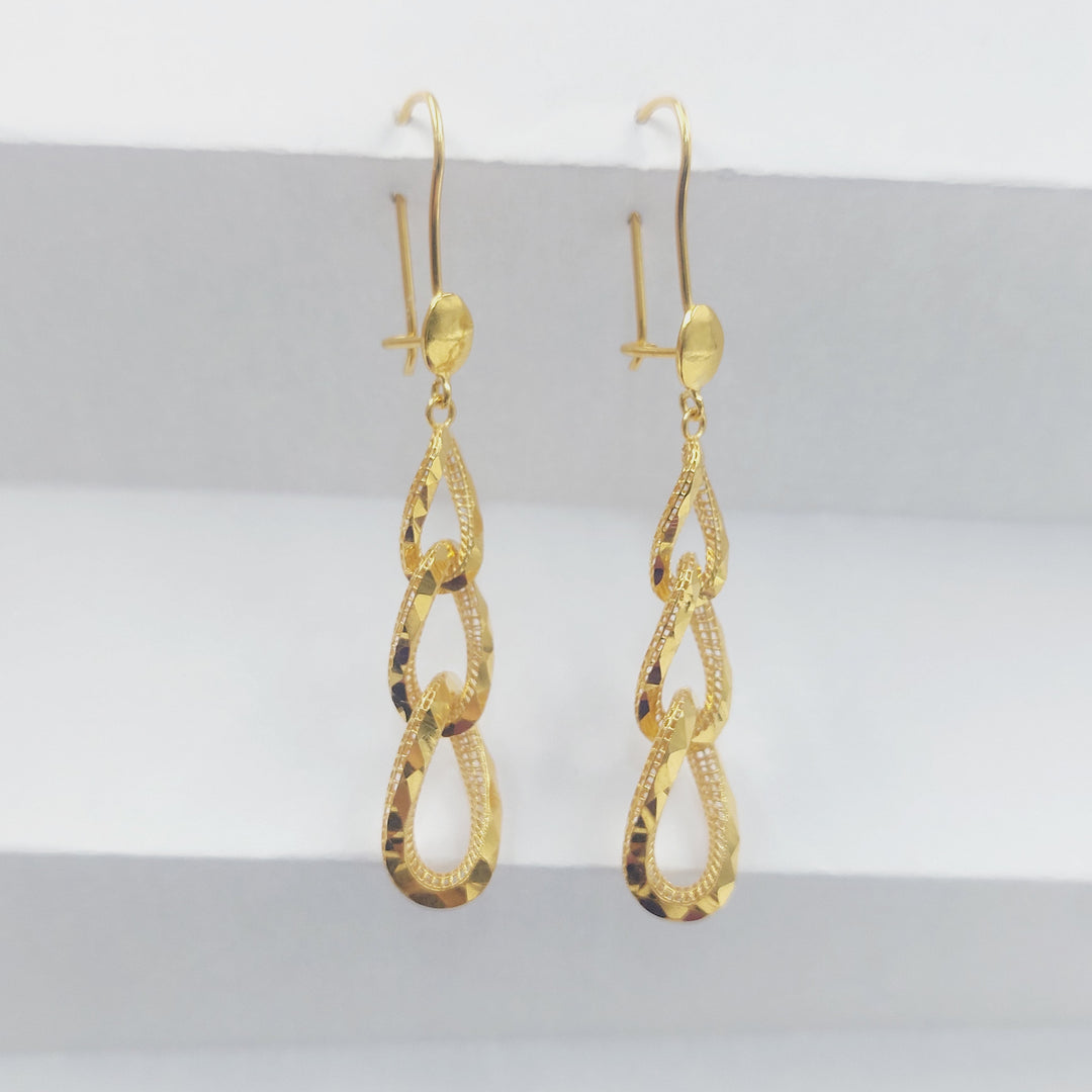 Deluxe Shankle Earrings Made of 21K Gold by Saeed Jewelry 
