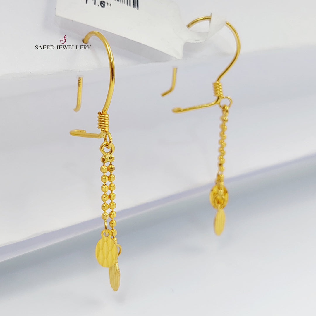 Deluxe Shankle Earrings Made of 21K Gold by Saeed Jewelry 