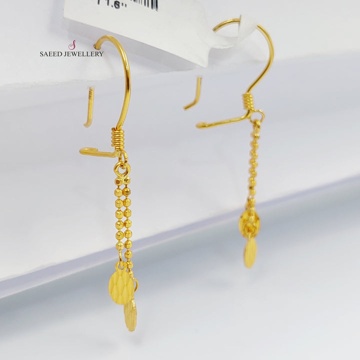 Deluxe Shankle Earrings Made of 21K Gold by Saeed Jewelry 