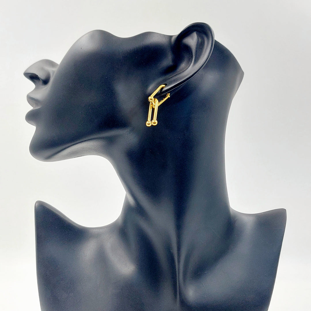 Deluxe Earrings Made of 21K Gold by Saeed Jewelry 