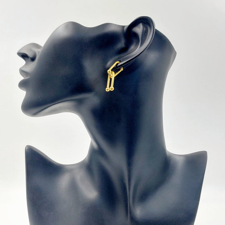 Deluxe Earrings Made of 21K Gold by Saeed Jewelry 