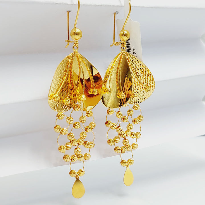 Deluxe Turkish Earrings Made of 21K Gold by Saeed Jewelry 