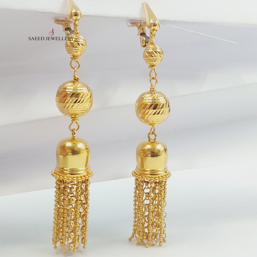 Deluxe Bell Earrings Made of 21K Gold by Saeed Jewelry 