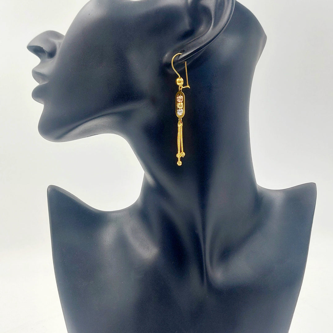 Deluxe Shankle Earrings Made of 21K Gold by Saeed Jewelry 