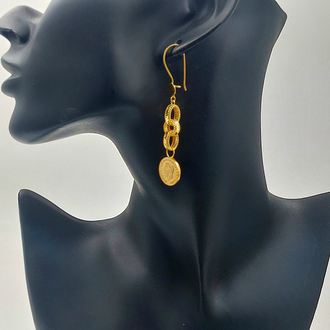 21K حلق شنكل انجليزي-مجوهرات الشيخ سعيد-Saeed Jewelry 