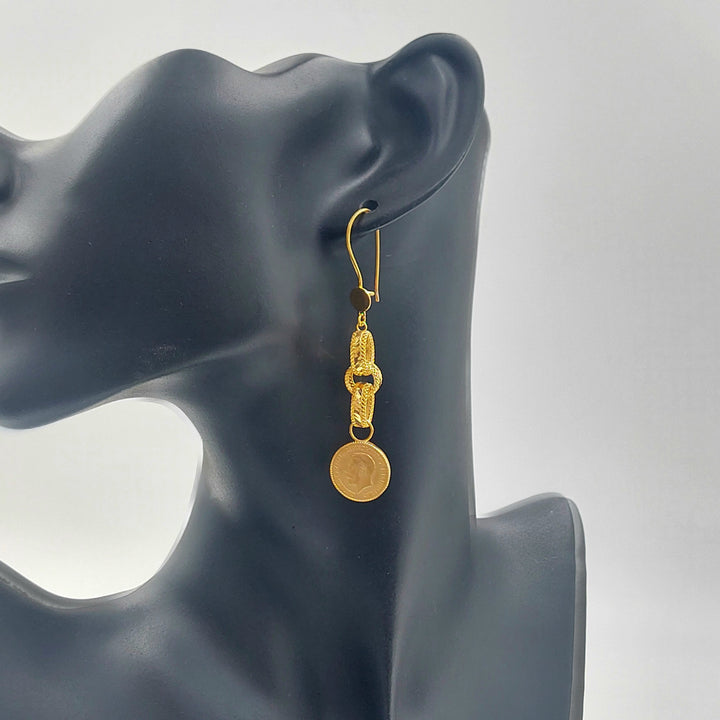 21K حلق شنكل انجليزي-مجوهرات الشيخ سعيد-Saeed Jewelry 