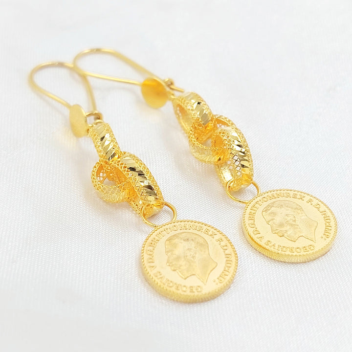 21K حلق شنكل انجليزي-مجوهرات الشيخ سعيد-Saeed Jewelry 