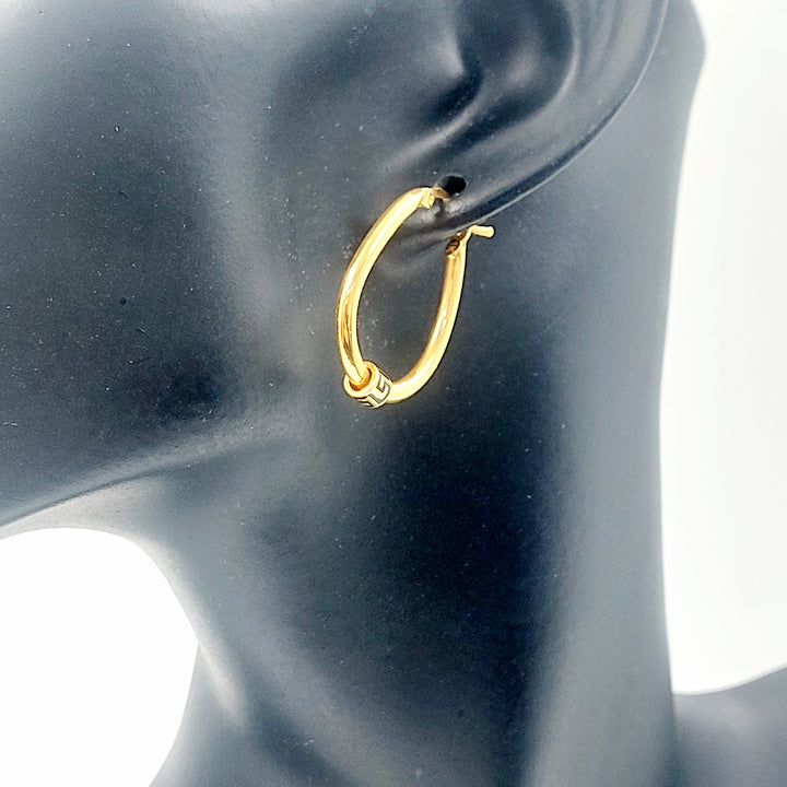 21K حلق ذبلة مينا-مجوهرات الشيخ سعيد-Saeed Jewelry 