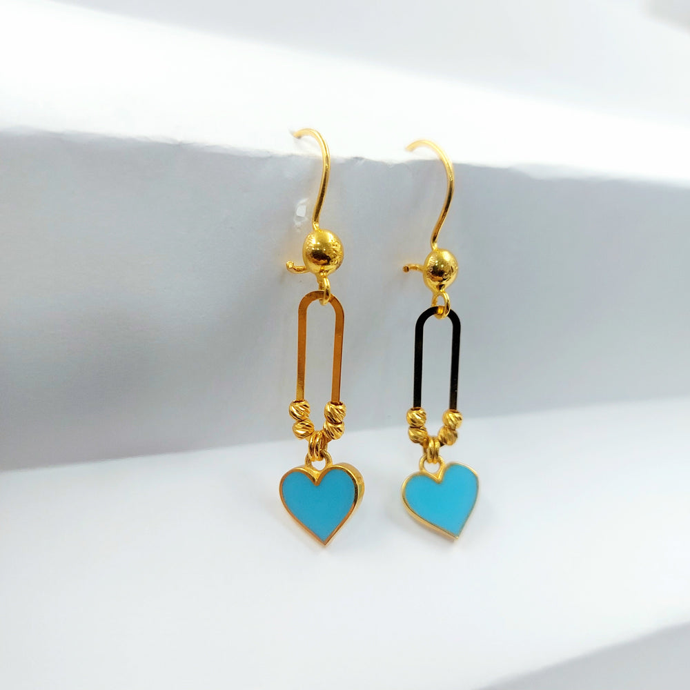 21K حلق اكسترا مينا-مجوهرات الشيخ سعيد-Saeed Jewelry 