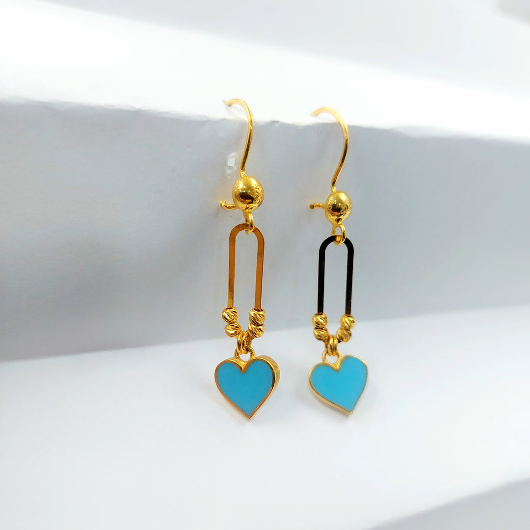 21K حلق اكسترا مينا-مجوهرات الشيخ سعيد-Saeed Jewelry 