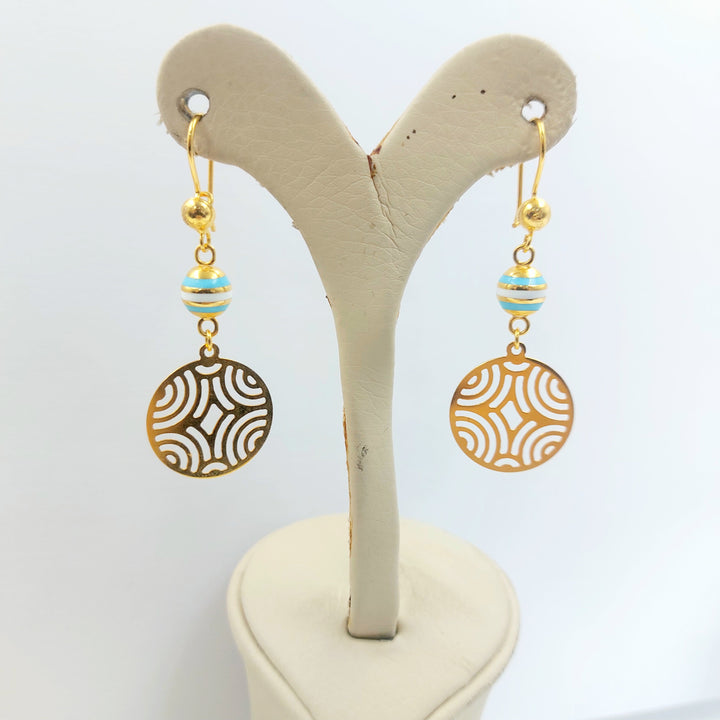 21K حلق اكسترا مينا-مجوهرات الشيخ سعيد-Saeed Jewelry 