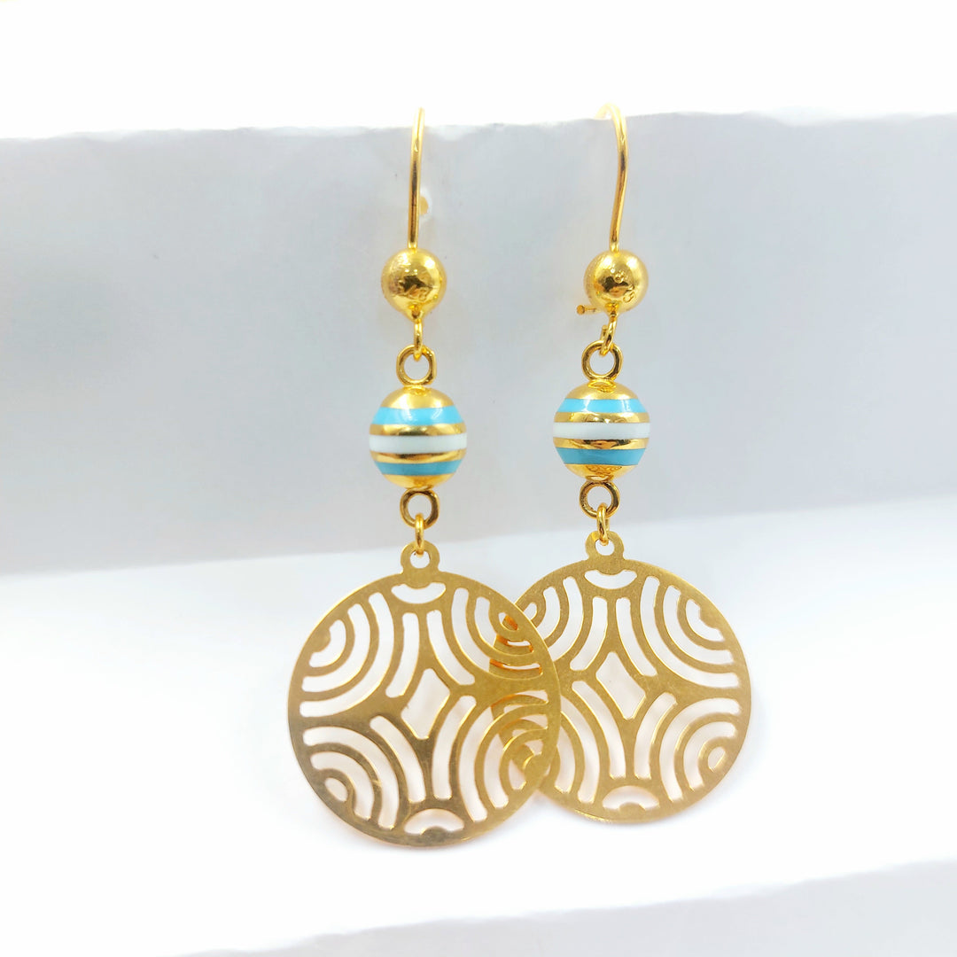 21K حلق اكسترا مينا-مجوهرات الشيخ سعيد-Saeed Jewelry 