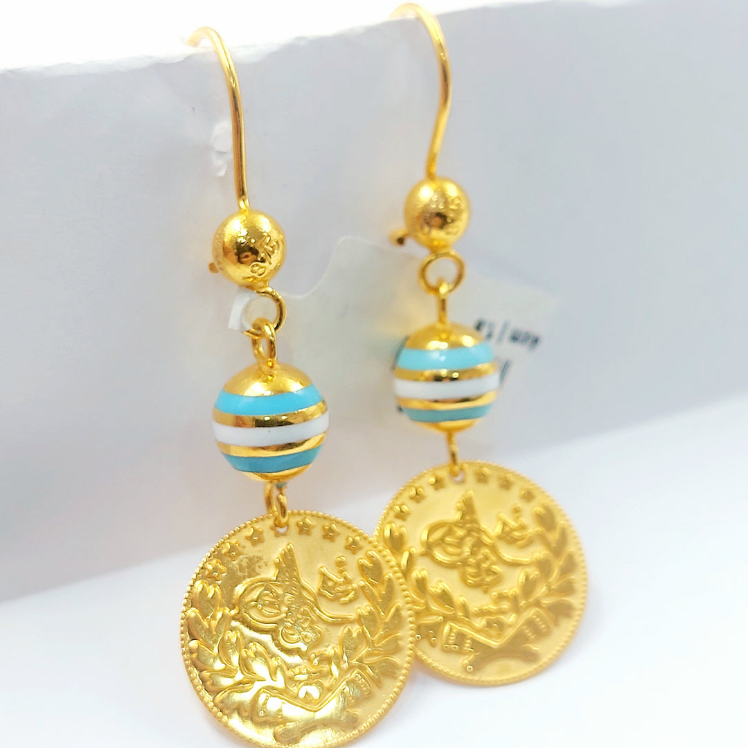 21K حلق اكسترا مينا-مجوهرات الشيخ سعيد-Saeed Jewelry 