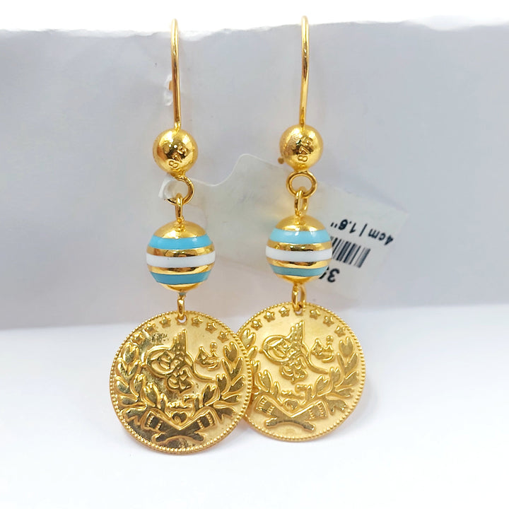 21K حلق اكسترا مينا-مجوهرات الشيخ سعيد-Saeed Jewelry 