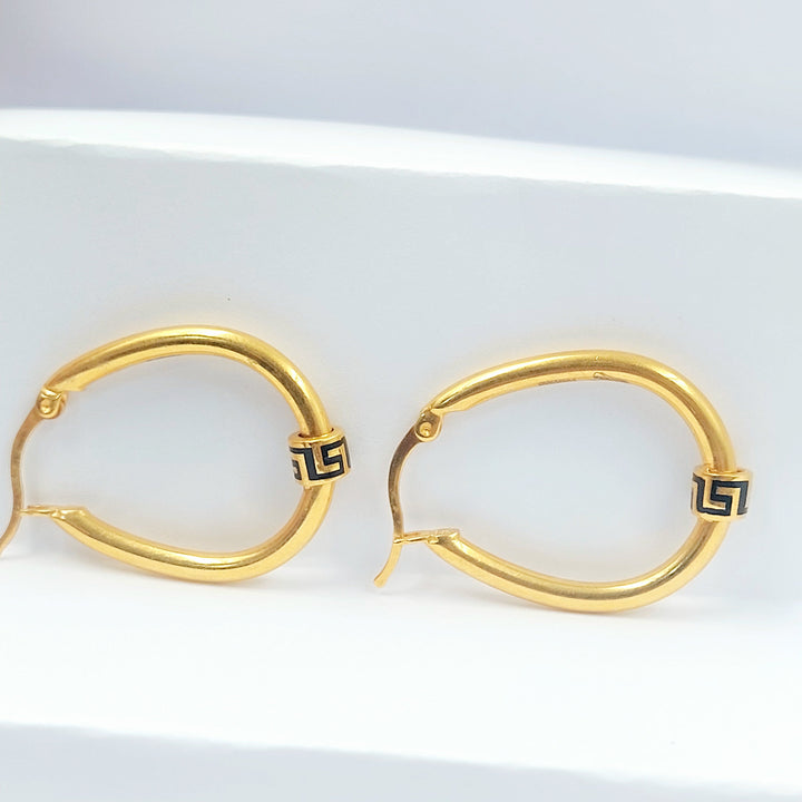 21K حلق ذبلة مينا-مجوهرات الشيخ سعيد-Saeed Jewelry 