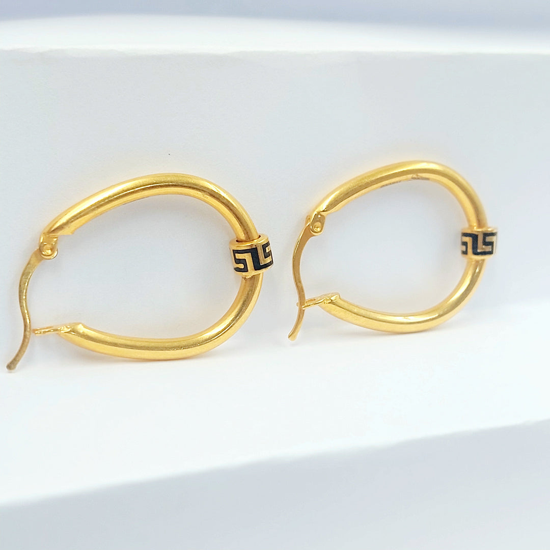 21K حلق ذبلة مينا-مجوهرات الشيخ سعيد-Saeed Jewelry 