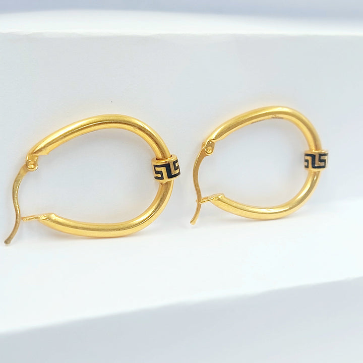 21K حلق ذبلة مينا-مجوهرات الشيخ سعيد-Saeed Jewelry 