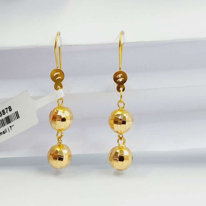 21K حلق نجمة نقش-مجوهرات الشيخ سعيد-Saeed Jewelry 