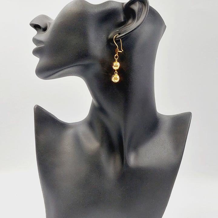 21K حلق نجمة نقش-مجوهرات الشيخ سعيد-Saeed Jewelry 