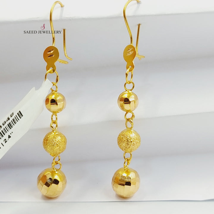 21K حلق مسبحة نقش-مجوهرات الشيخ سعيد-Saeed Jewelry 