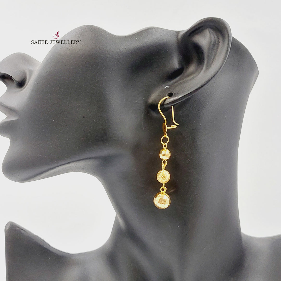 21K حلق مسبحة نقش-مجوهرات الشيخ سعيد-Saeed Jewelry 