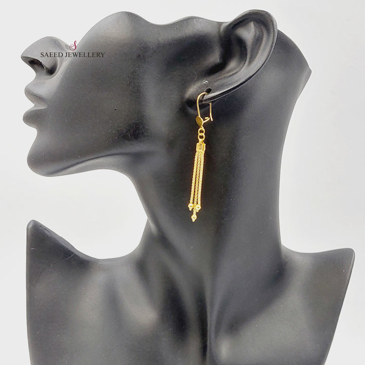 Fancy Earrings Made of 21K Gold by Saeed Jewelry 