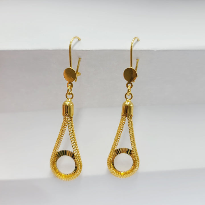 21K حلق فانسي-مجوهرات الشيخ سعيد-Saeed Jewelry 