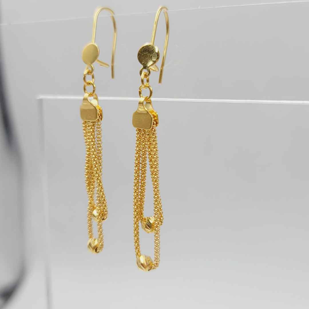 21K حلق فانسي-مجوهرات الشيخ سعيد-Saeed Jewelry 